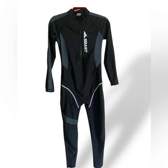 SBART Full Body Rashguard Diving Suit Surfing Snorkeling BLACK/Grey Large NE - Picture 2 of 8